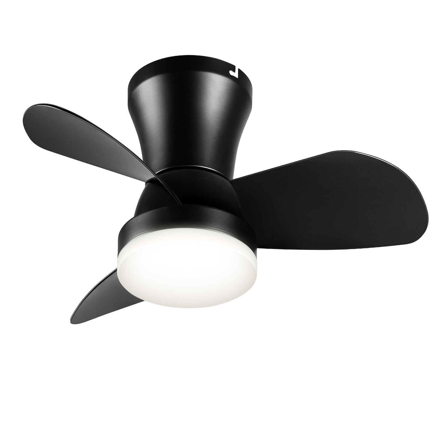 SUNMORY 22 inch Ceiling Fans with Lights and Remote, Low Profile Ceiling Fan for Bedroom/Kitchen/Dining Room/Patio, 6 Wind Speeds, Dimmable, White