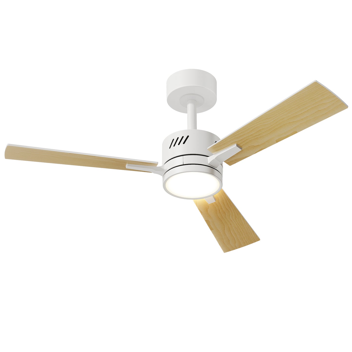 SUNMORY Ceiling Fans with Lights and Remote, 42 Inch Low Profile Ceiling Fan with Light, Reversible DC Motor, Dimmable LED, 3CCT, Quiet, Modern Ceiling Fan for Bedroom/Living Room/Patios, Black