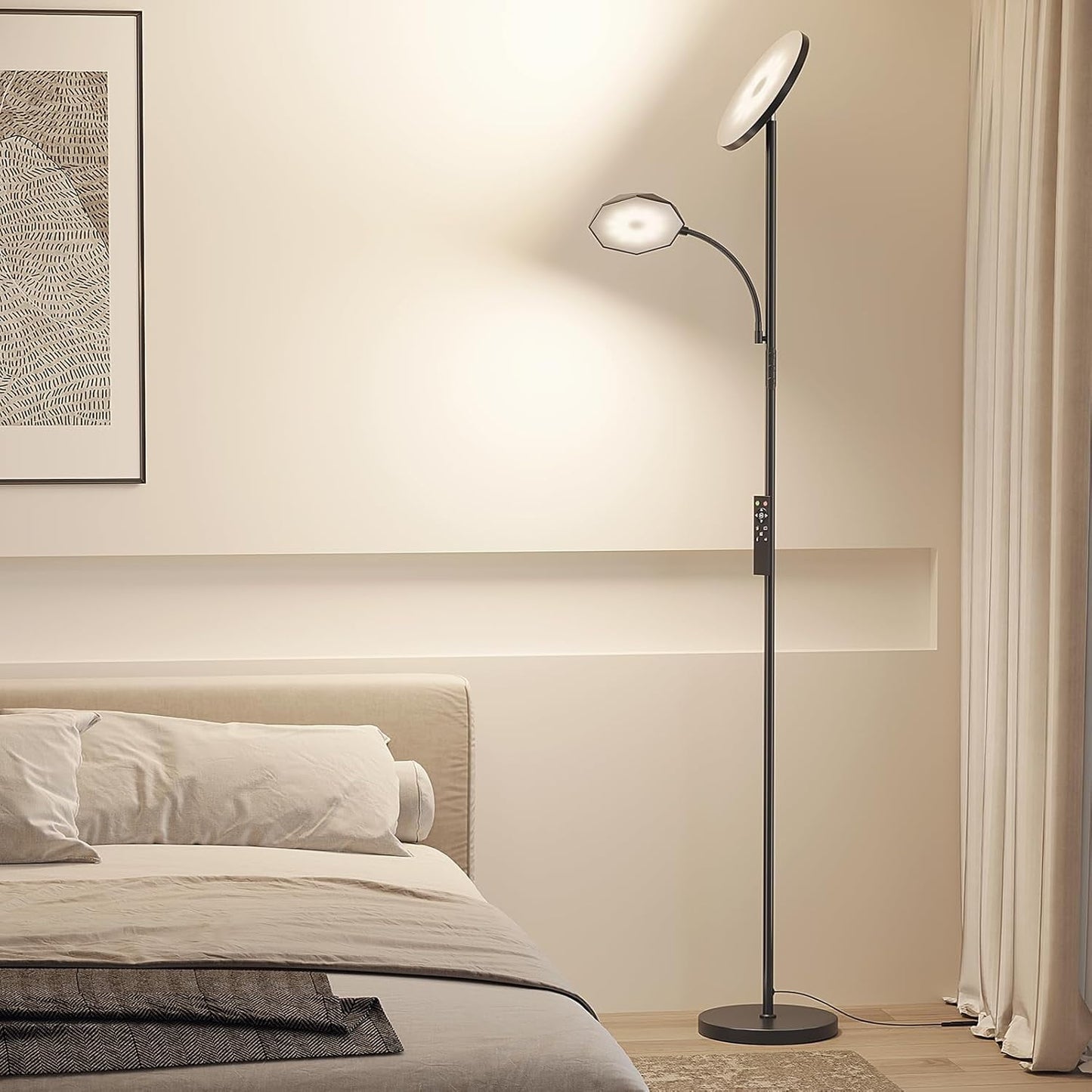 SUNMORY Floor lamps for Living Room, 48W/4200LM Super Bright LED Floor Lamp with Remote Control, 69'' Tall Standing Lamp with Stepless Dimmable, Modern Torchere Reading Lamp for Bedroom, Office-14652209463