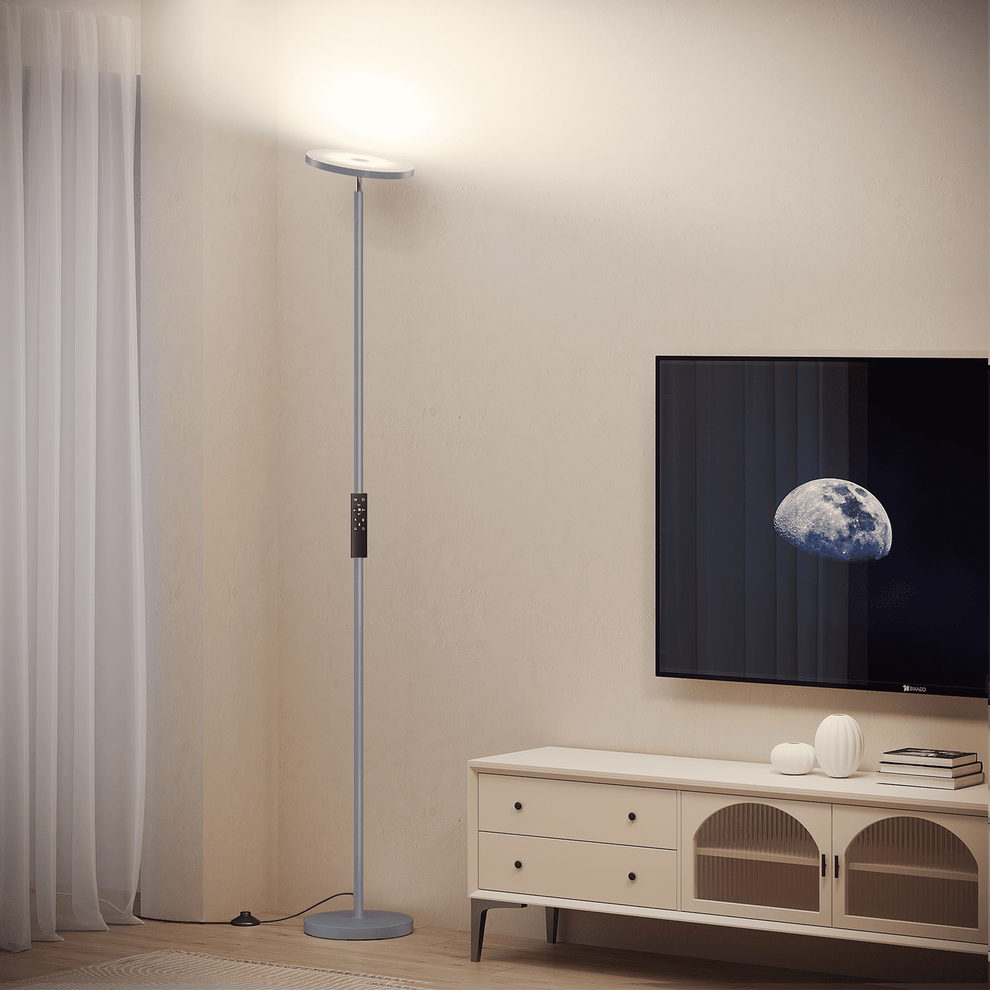 SUNMORY Floor Lamps for Living Room, 32W/3000LM Super Bright LED Floor Lamp with Remote Control, 69" Tall Standing Lamp with Stepless Dimmable, Modern Torchiere Corner Lamp for Bedroom, Office