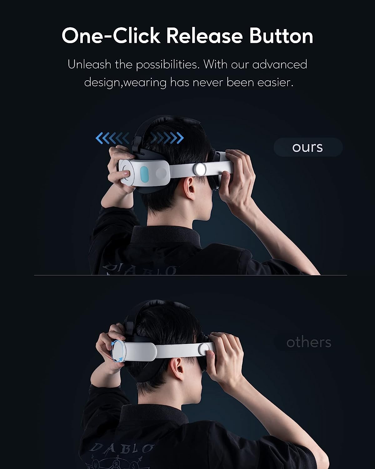OQ2 Pro Elite Head Strap, VR Accessories Compatible with Oculus Quest 2, One-Click Release Function Design, 6000mah Battery with LED Display Screen, RGB Breathing Lights, Counter Balance