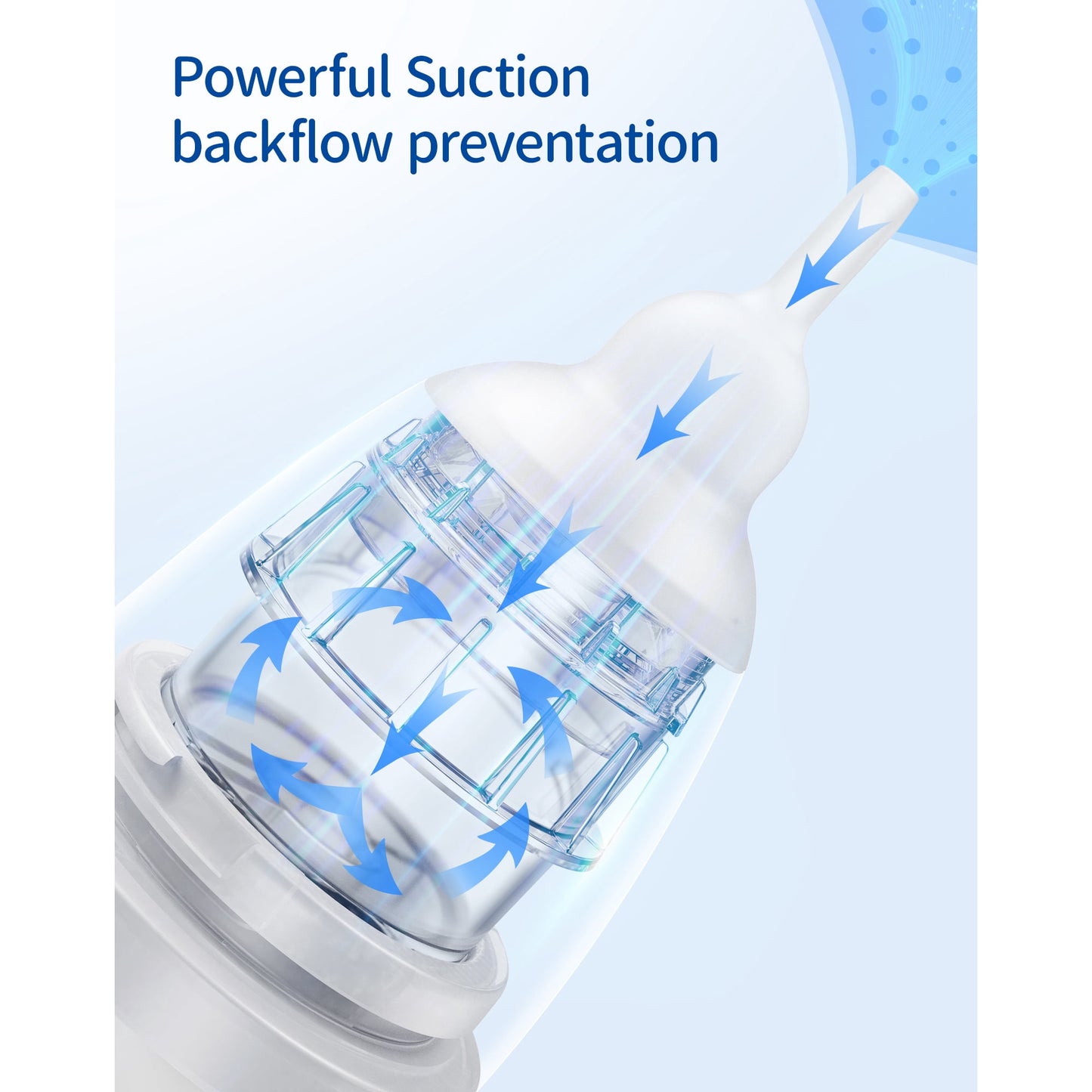 Larex Baby Nasal Aspirator, Nose Sucker for Baby Nose Cleaner-3 Levels Power Suction,Music and Light Function