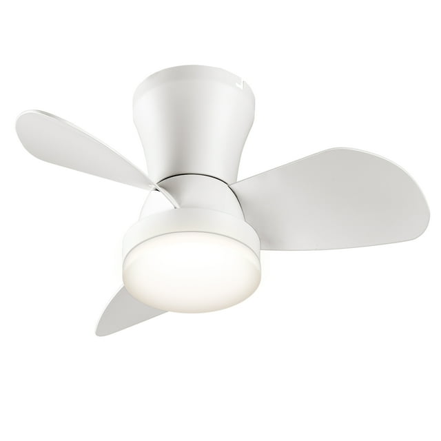 Ceiling Fans with Lights and Remote, 22 inch Low Profile Ceiling Fan for Bedroom/Kitchen/Dining Room/Patio, 6 Wind Speeds, Dimmable,