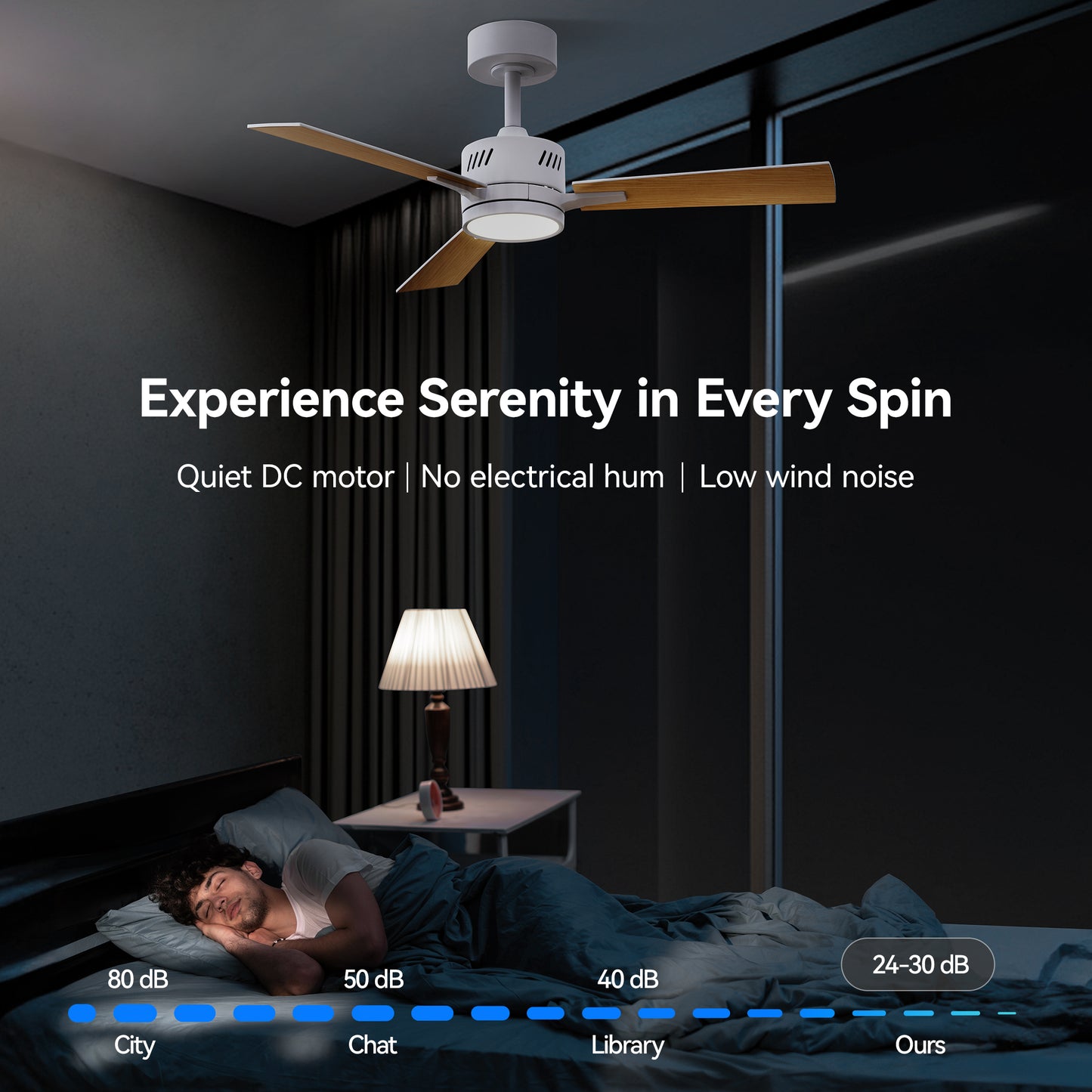SUNMORY Ceiling Fans with Lights and Remote, 42 Inch Low Profile Ceiling Fan with Light, Reversible DC Motor, Dimmable LED, 3CCT, Quiet, Modern Ceiling Fan for Bedroom/Living Room/Patios, Black