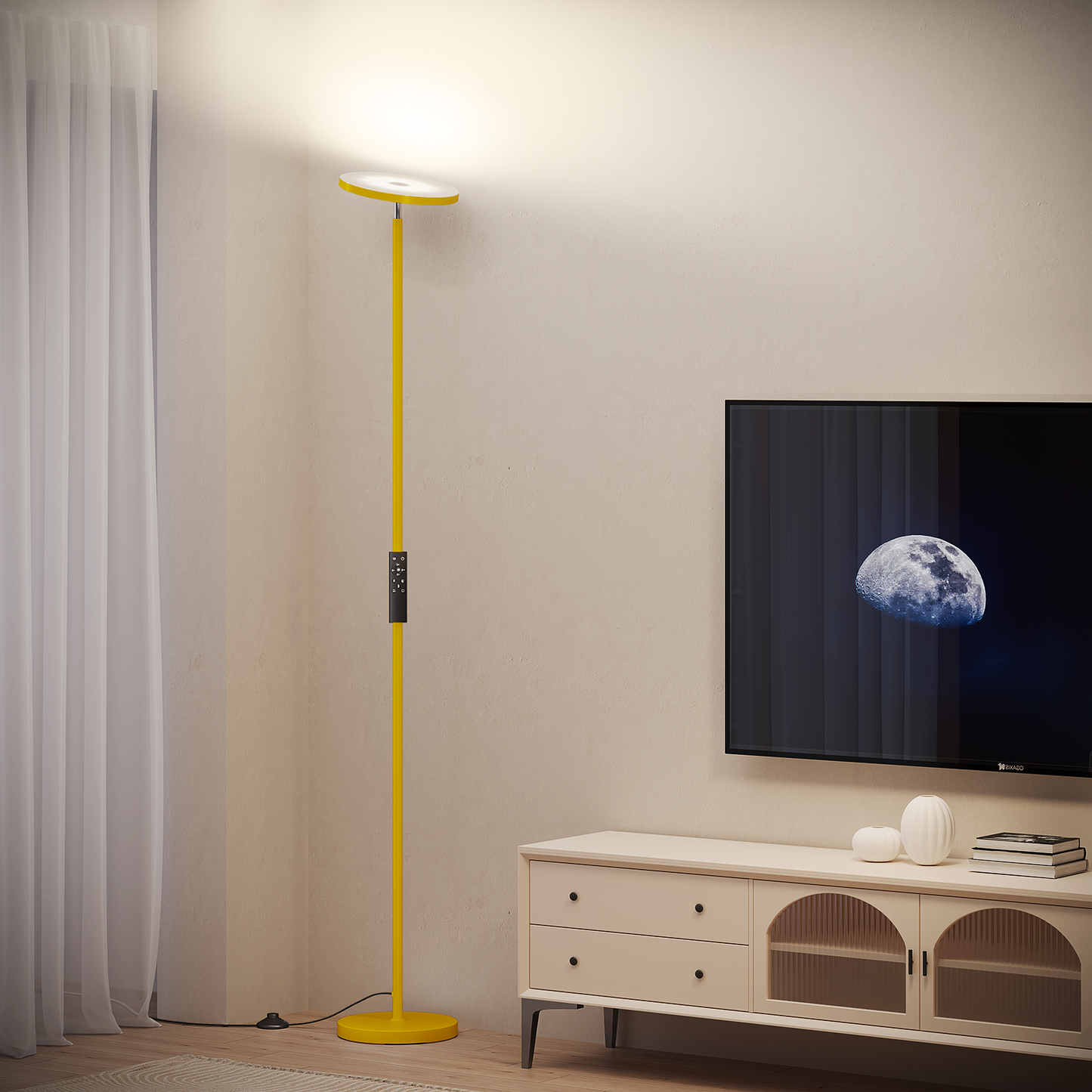 SUNMORY Floor Lamps for Living Room, 32W/3000LM Super Bright LED Floor Lamp with Remote Control, 69" Tall Standing Lamp with Stepless Dimmable, Modern Torchiere Corner Lamp for Bedroom, Office