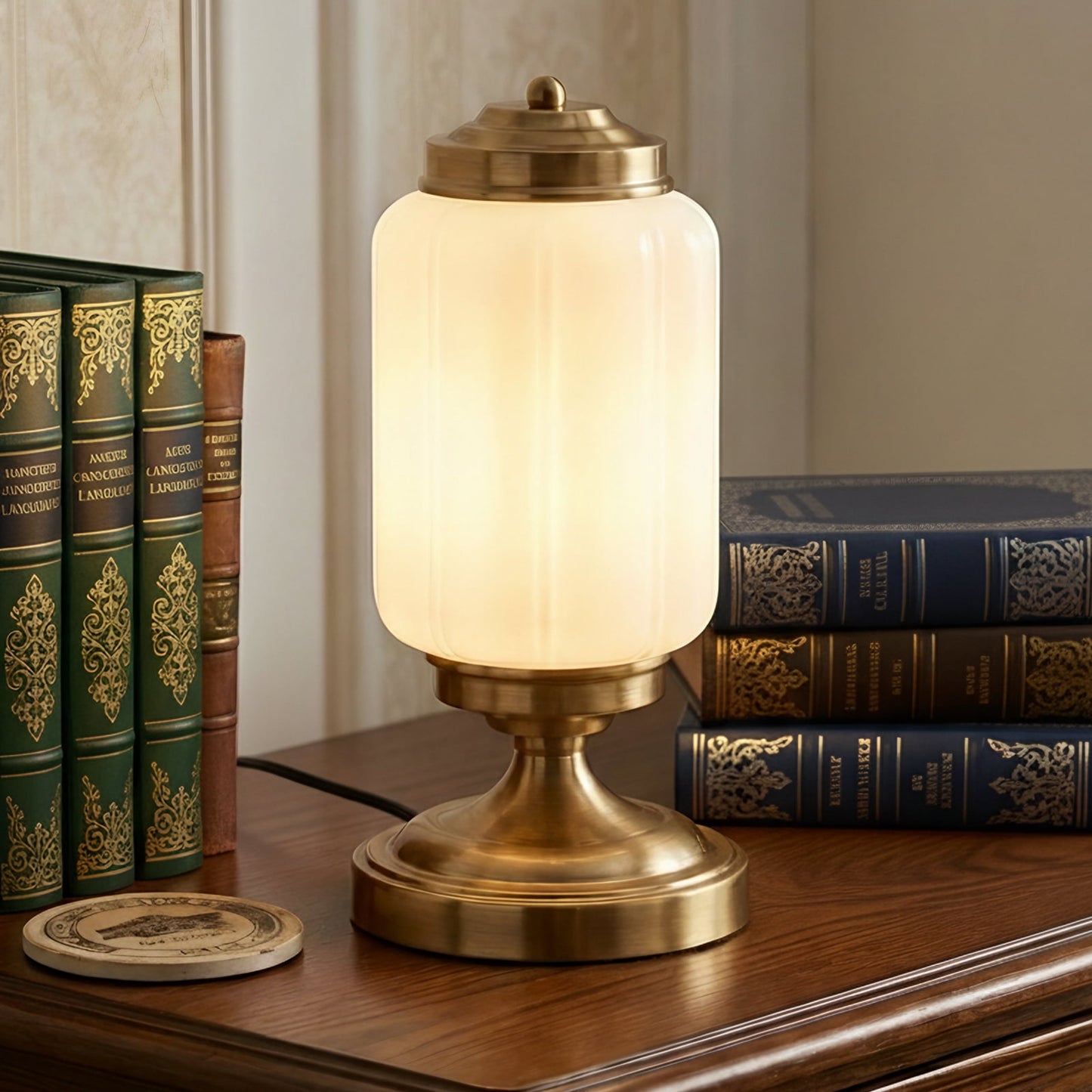 SUNMORY Gold Table Lamps with White Glass Shade, Elegant Brass Base Desk Lamp, Warm 2700K Ambient Light for Bedroom, Living Room, Nightstand, Entryway, Classic Home Decor 18882065780