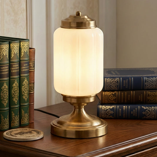 SUNMORY Gold Table Lamps with White Glass Shade, Elegant Brass Base Desk Lamp, Warm 2700K Ambient Light for Bedroom, Living Room, Nightstand, Entryway, Classic Home Decor 18882065780