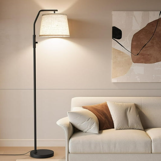 SUNMORY Floor Lamp, Lamps for Living Room, Standing Lamp with 0-100% Dimmable, Bedroom Floor Lamps with Adjust Head, 9W Energy Efficient Bulb Included for Living Room Bedroom Office Nursery, Black  15325952586