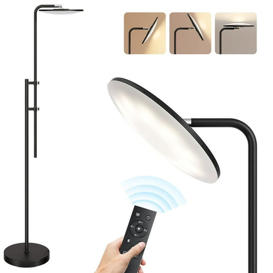 SUNMORY 32W/3000LM Floor Lamp, Super Bright LED Floor Lamp with Remote Control, 70" Tall Standing Lamp with Height Adjustment 350°Rotating Head, Modern Stepless Dimmable Torchiere Reading Corner Lamp 15812452874