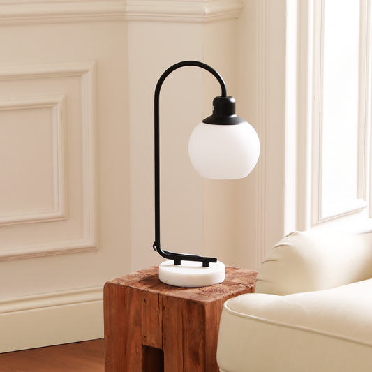 20" Marble Table lamp, Nightstand Lamps for Living Room Bedroom, 3-Color Temperatures Bedside Lamps with Nightlight, Modern Table Lamp, 9W Bulbs Included