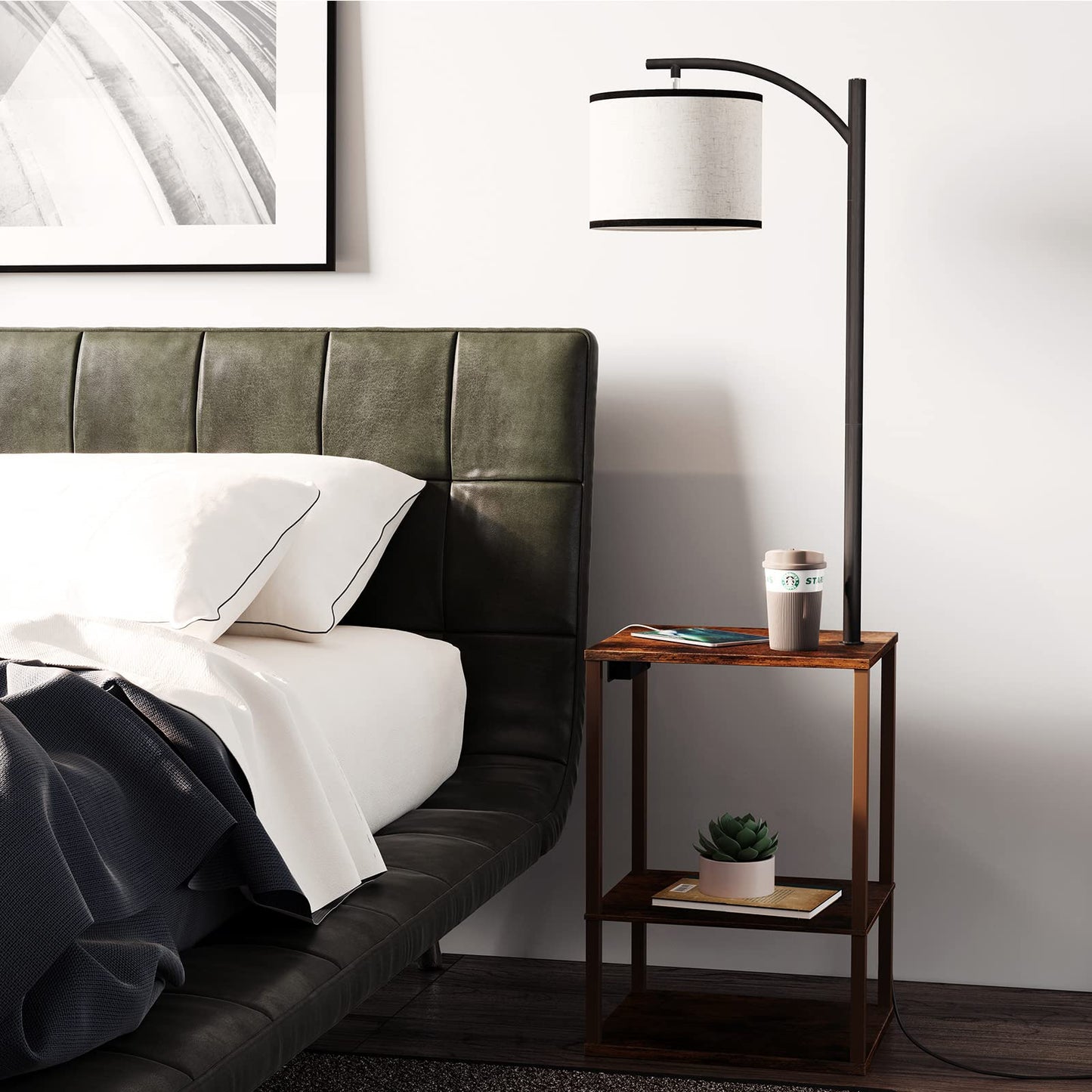 SUNMORY Floor Lamp with Table
