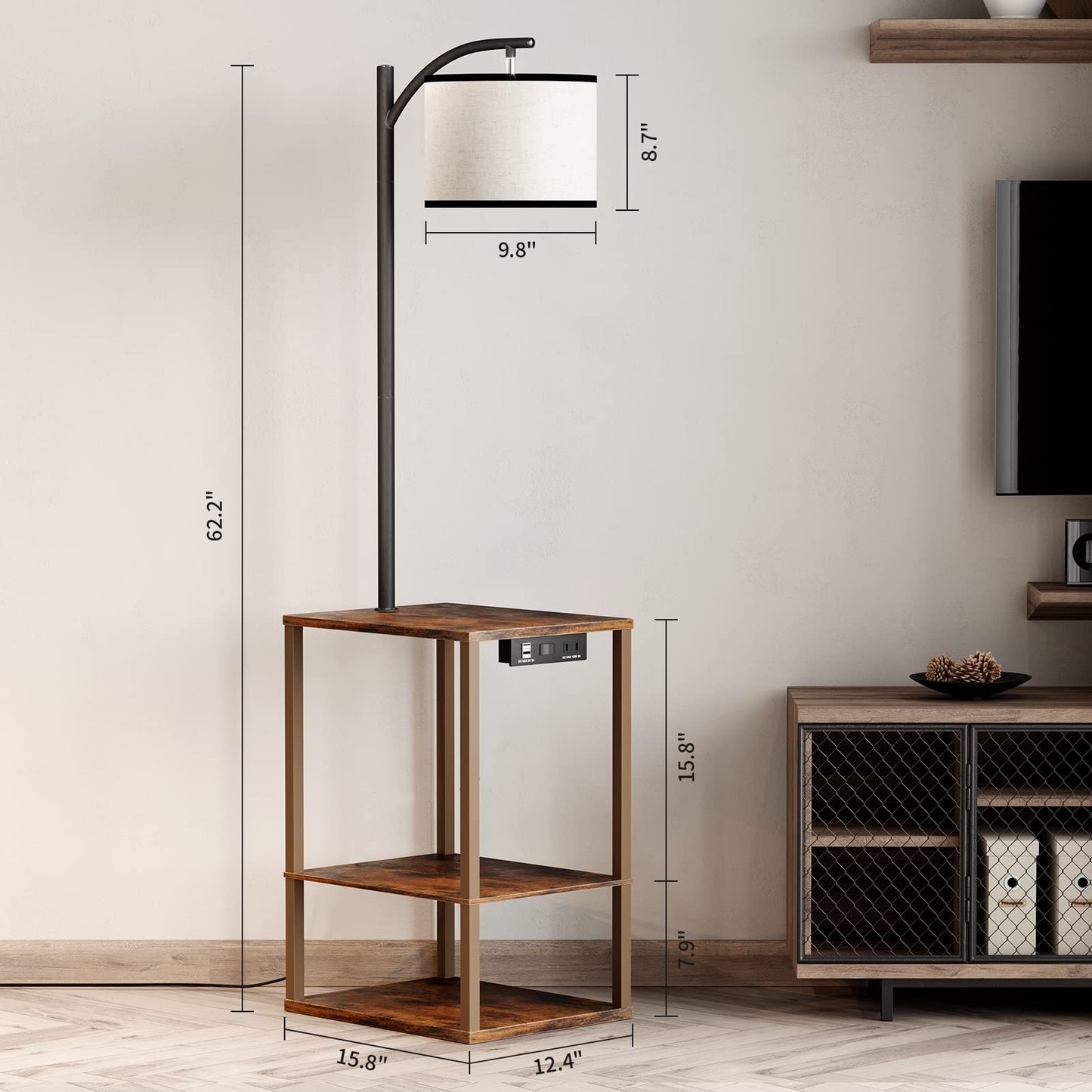 SUNMORY Floor Lamp with Table